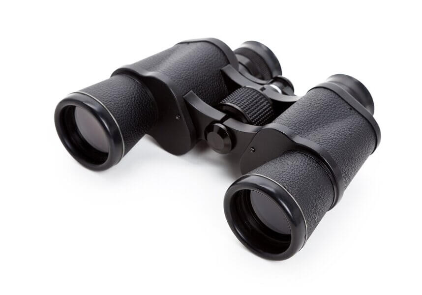 With a pair of binoculars you can watch birds in you backyard.